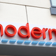 A photo of the Massachusetts-based Moderna’s headquarters in Cambridge.
